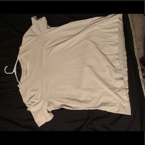 J Crew Tan V Neck Tee